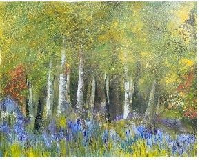 Bluebell Wood Painting by Jeanne Mundy_Just Makers