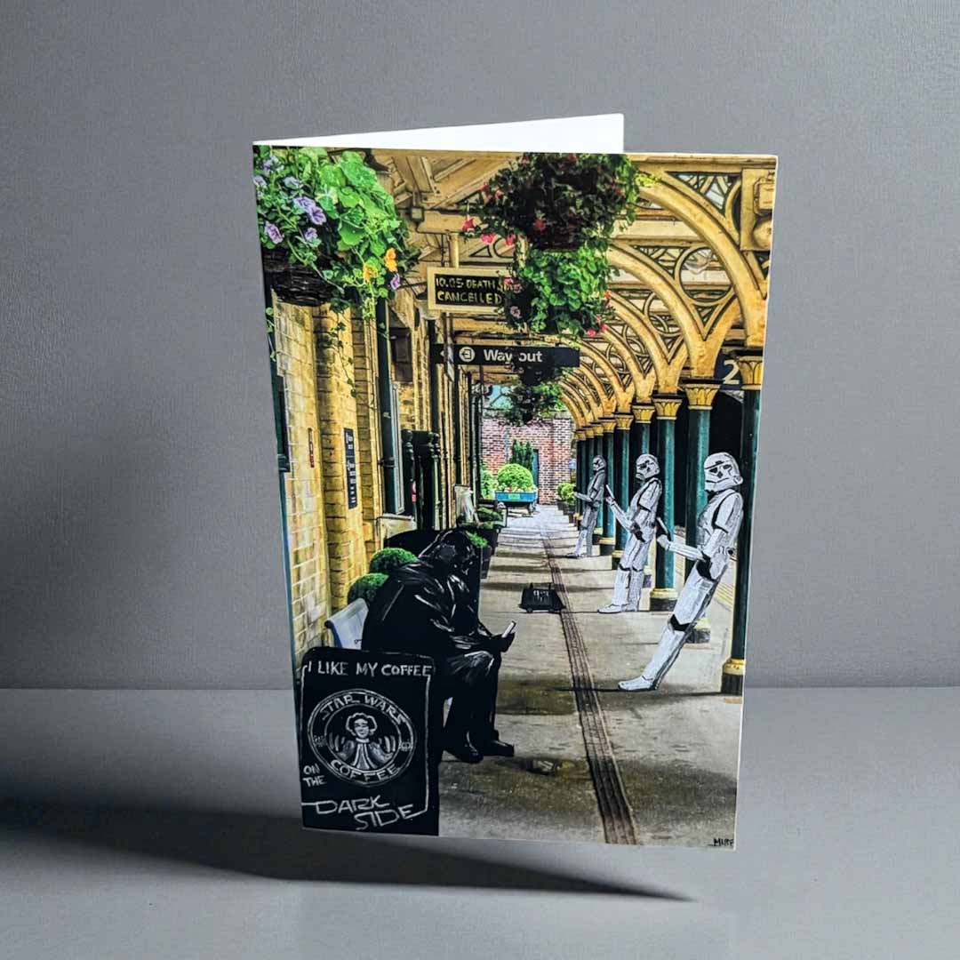 10.05 Knaresborough to Death Star Cancelled Greeting Card - Paul Mirfin_Just Makers