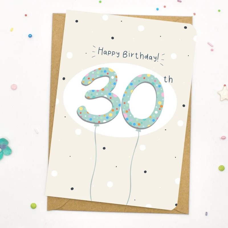 30th Birthday Card - Scribble &amp; Print Co - Just Makers Rachel of Scribble &amp; Print Co