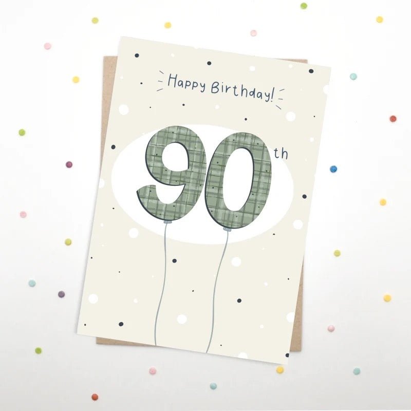 90th Birthday Card - Scribble &amp; Print Co - Just Makers Rachel of Scribble &amp; Print Co