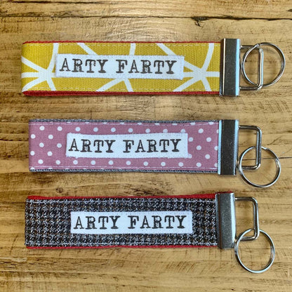 ARTY FARTY Key Ring - Touchy Feely Textiles_Just Makers