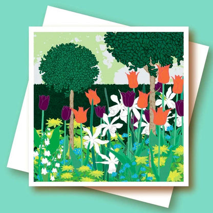 A Border in April Greeting Card - Umbellifer_Just Makers