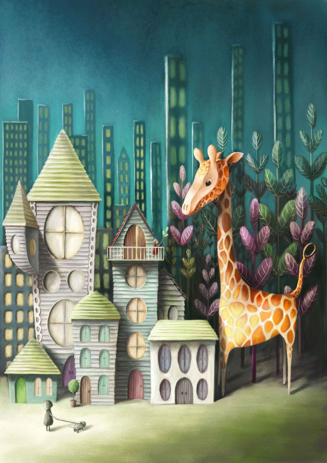 A Visit to the City Greeting Card - Demelsa Haughton_Just Makers