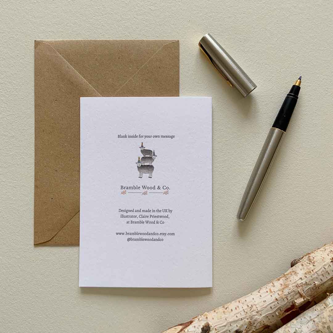 A Woolly Good Time Card - Bramble Wood and Co_Just Makers