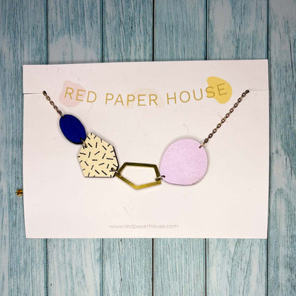 Abstract Gem Necklace 1 - Red Paper House_Just Makers