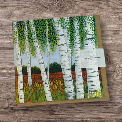 Across the Poppy Field Mini Card - Sarah Jane Nicholls - Just Makers Sarah Jane Nicholls