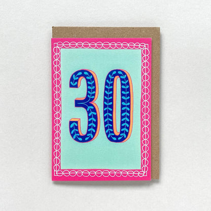 Age 30F birthday card by Maggie Magoo Designs_Just Makers