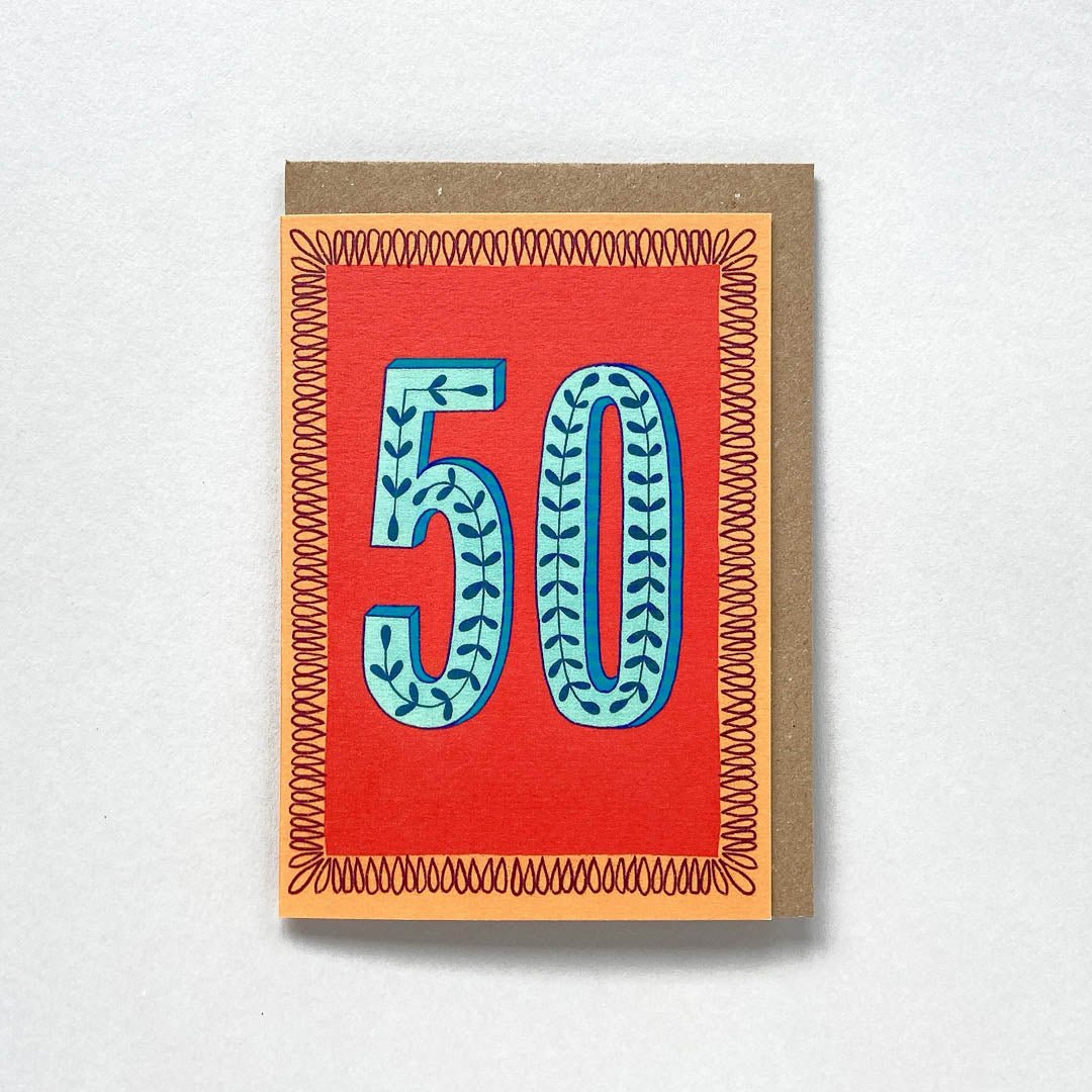 Age 50M Card Maggie Magoo Designs - Just Makers Maggie Magoo Designs