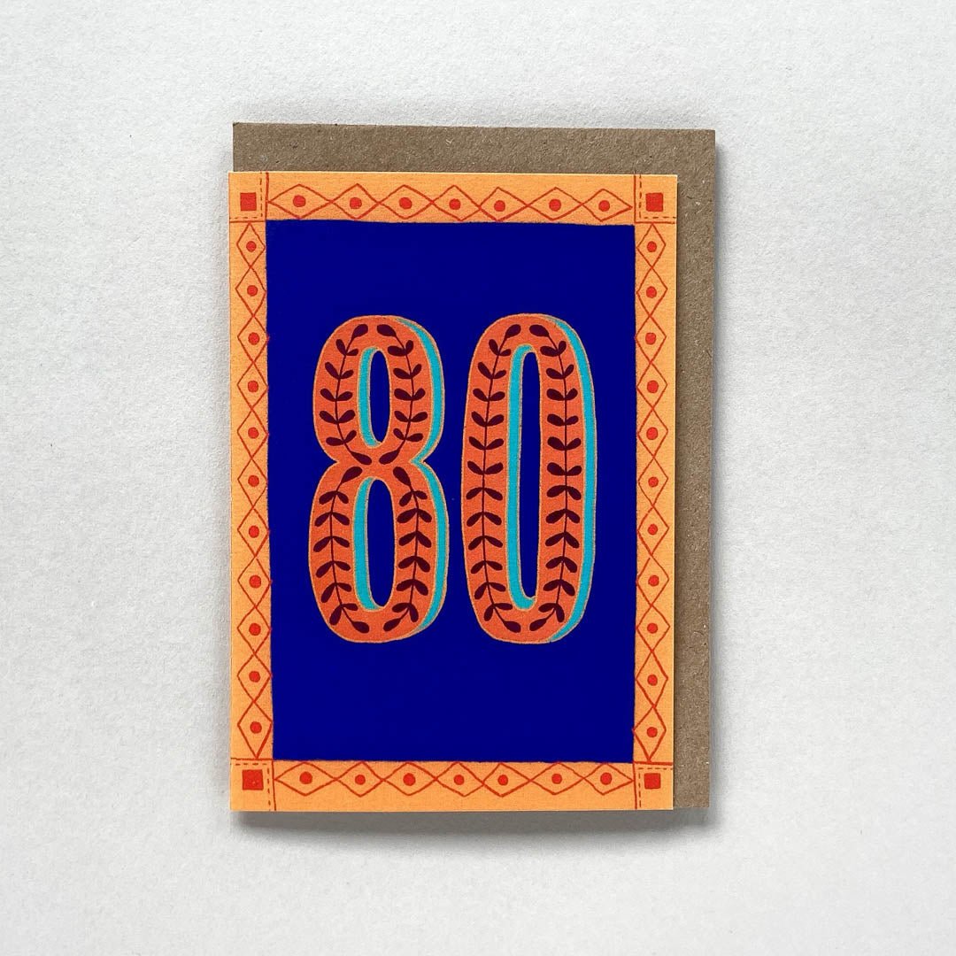 Age 80m Card Maggie Magoo Designs - Just Makers Maggie Magoo Designs