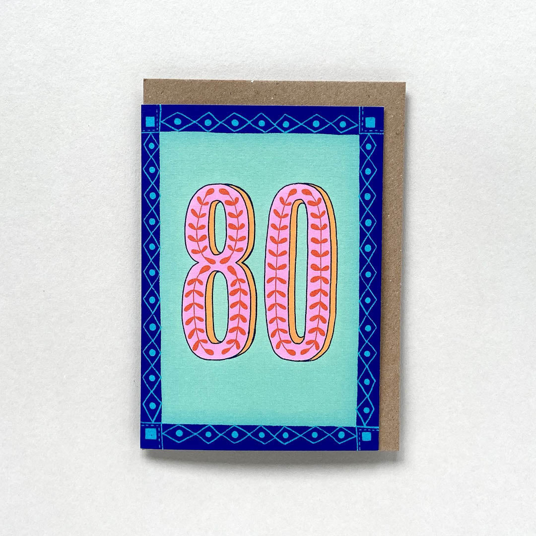 Age 80 birthday card Maggie Magoo_Just Makers