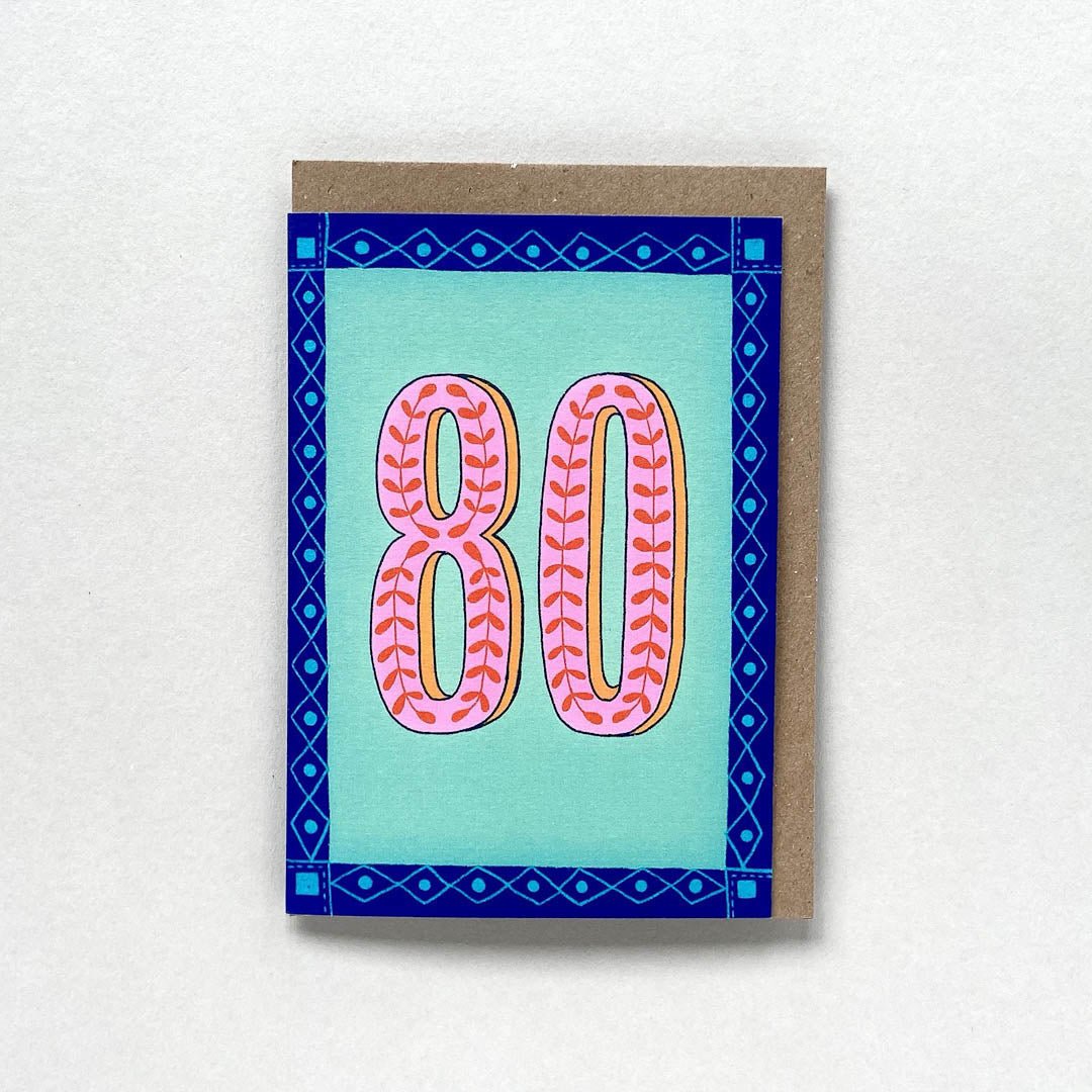 Age 80f Card Maggie Magoo Designs - Just Makers Maggie Magoo Designs