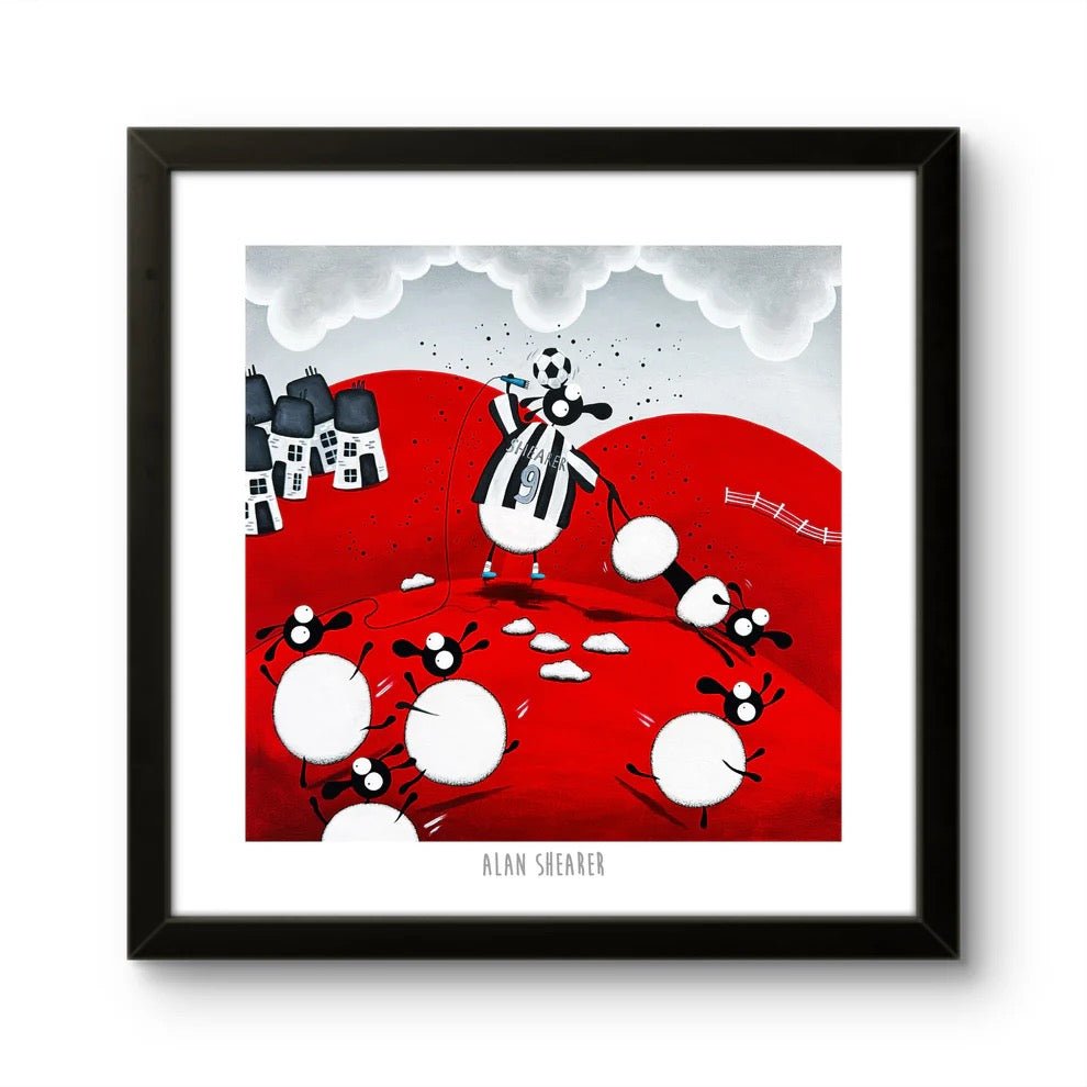 Alan Shearer 10" Print - Mervyn Tay Art - Just Makers Mervyn Tay Art