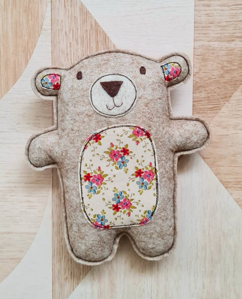 Alice and Audrey Bear Fabric Tummy - Just Makers Alice &amp; Audrey
