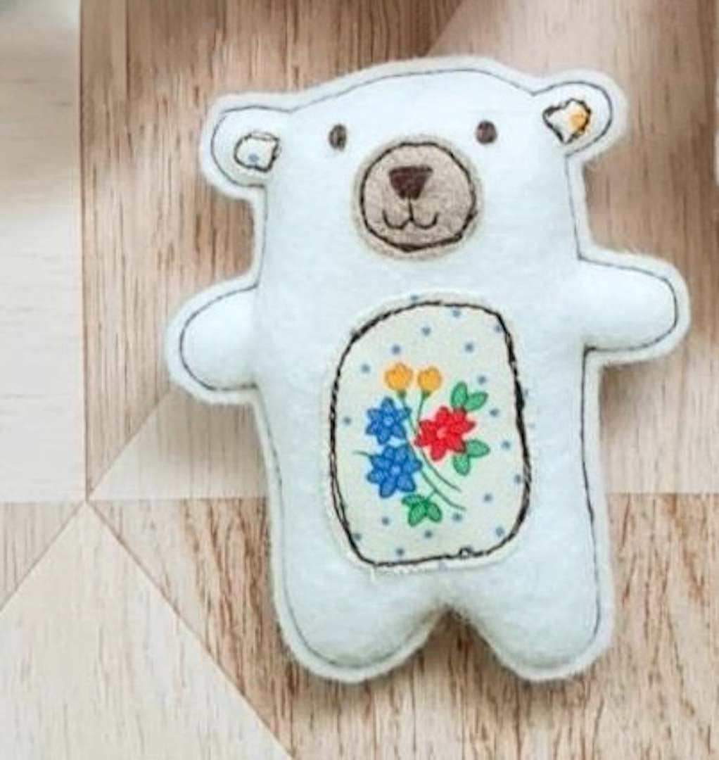 Alice and Audrey Mini Bear Fabric Floral Tummy_Just Makers