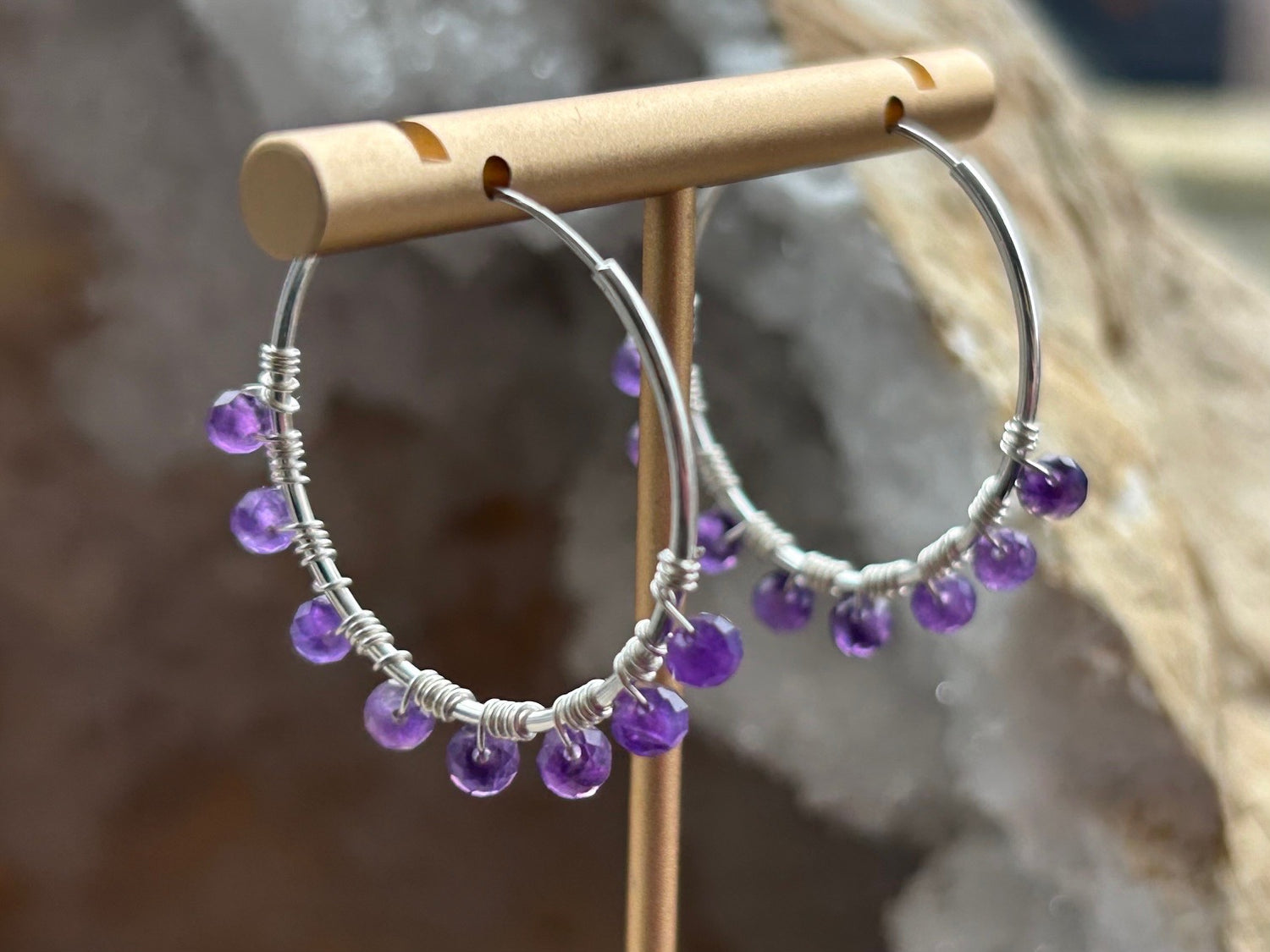 Amethyst Earrings - Hart, Body and Soul_Just Makers