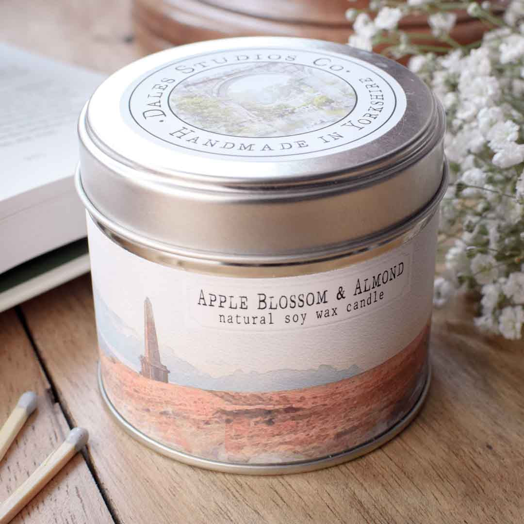 Apple Blossom and Almond Natural Soy Candle - Dales Studios Co_Just Makers