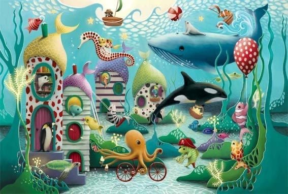Aquatic Adventure Greeting Card Demelsa Haughton - Just Makers Demelsa Haughton Illustration