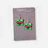 Square earrings with floral design on a Nancy Jones card
