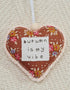 Autumn Heart Fabric Decoration With Saying - Alice and Audrey_Just Makers