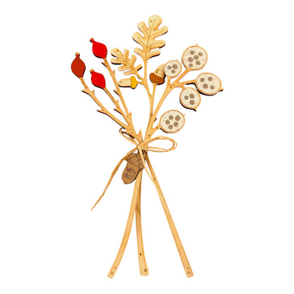 Autumn Seedpod Trio Stems - Natty Deco_Just Makers