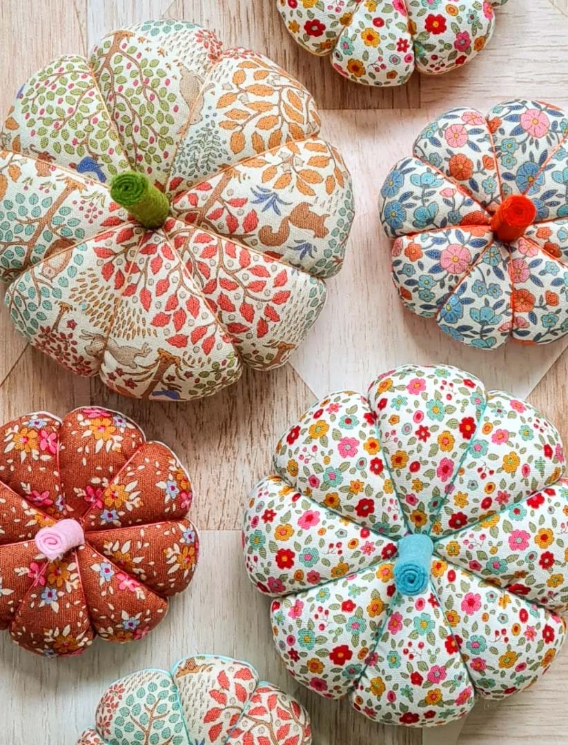 Autumnal Fabric Pumpkin Small - Alice and Audrey_Just Makers