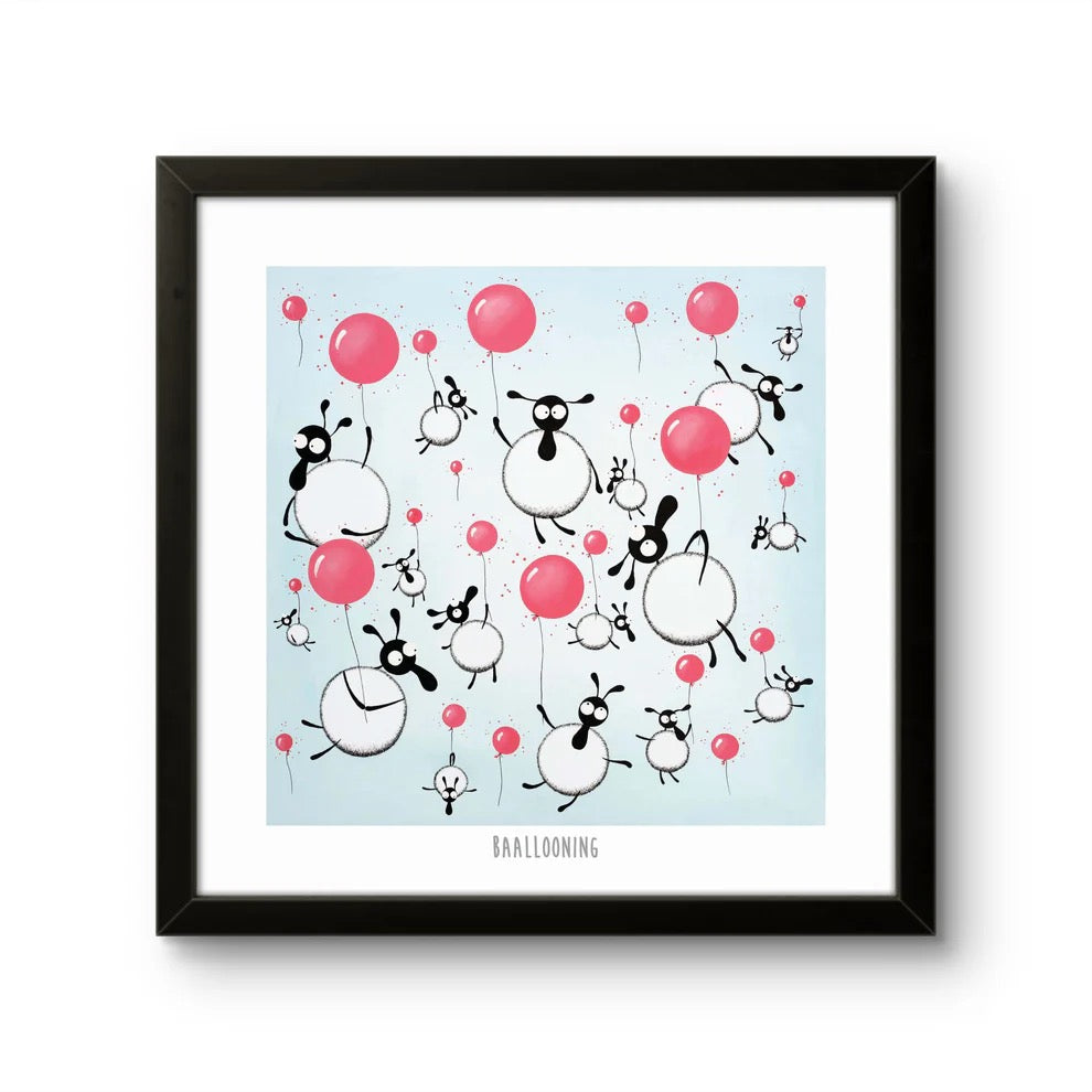 Baallooning 10&quot; Print - Mervyn Tay Art_Just Makers