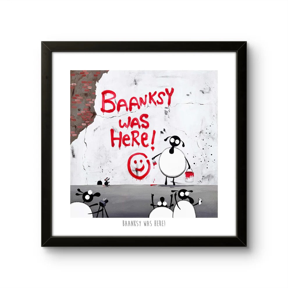 Baanksy Was Here 10&quot; Print - Mervyn Tay Art_Just Makers