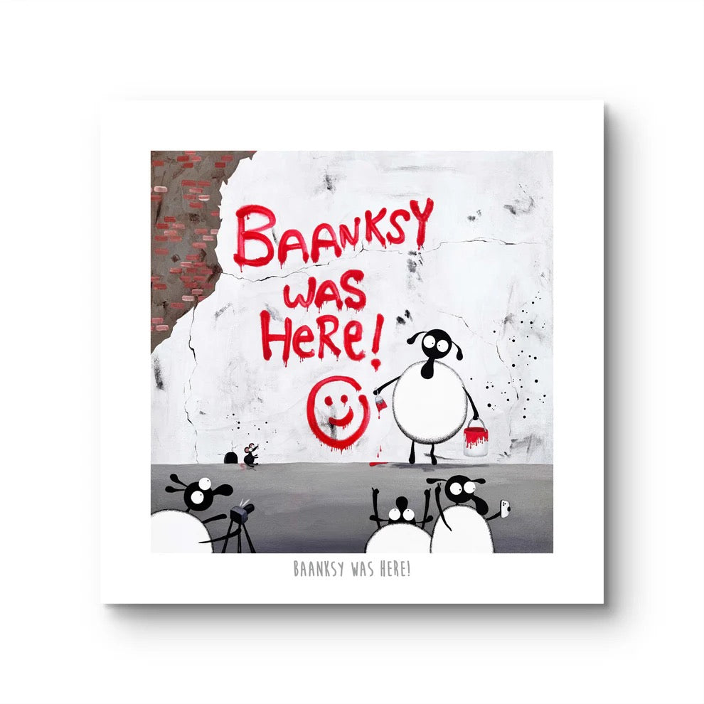 Baanksy Was Here 10&quot; Print - Mervyn Tay Art_Just Makers