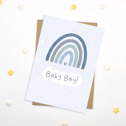 Baby Boy Card - Scribble &amp; Print Co_Just Makers