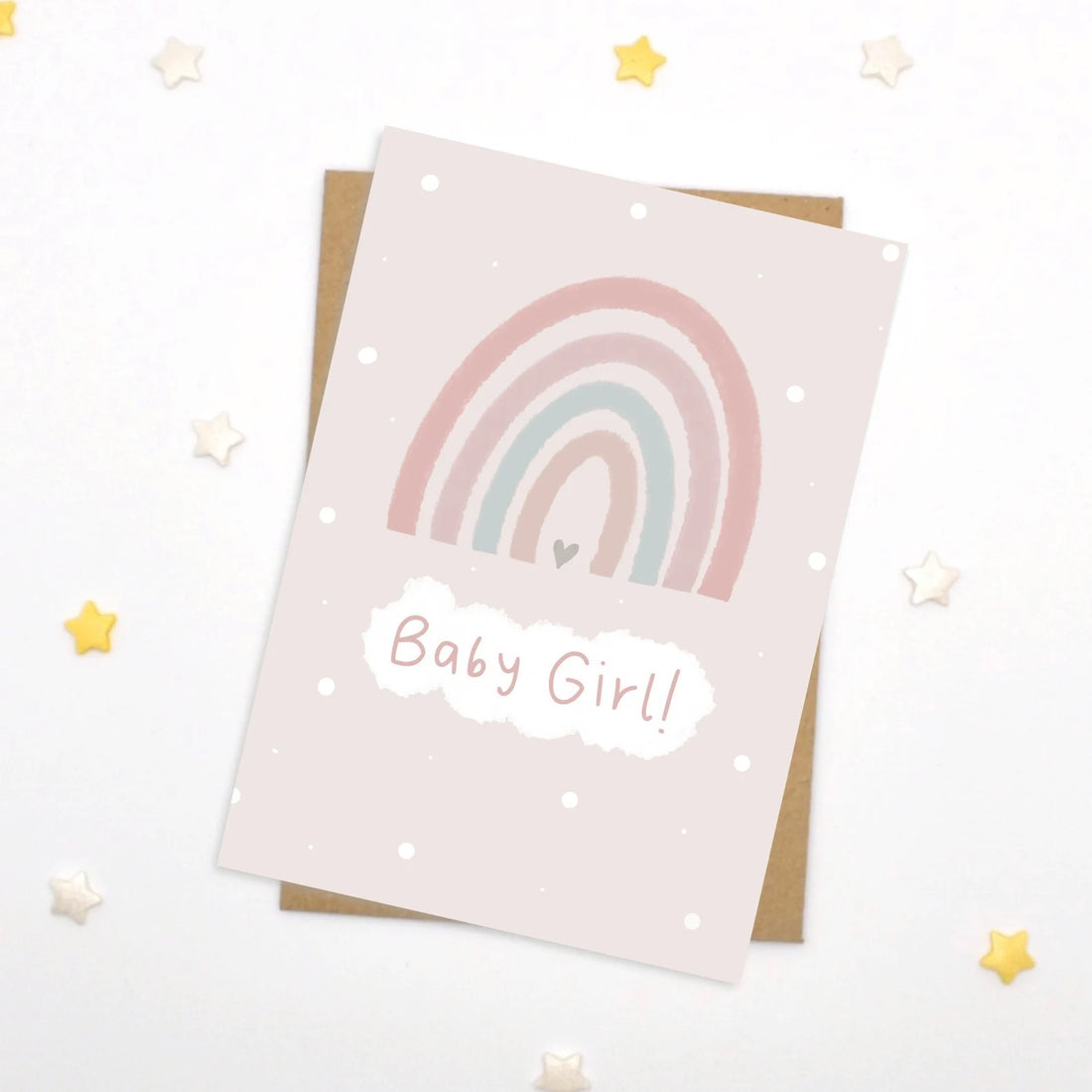 Baby Girl Card - Scribble &amp; Print Co_Just Makers