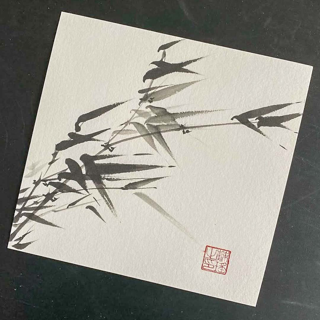 Bamboo Chinese Ink Painting Greeting Card - Su Yao_Just Makers