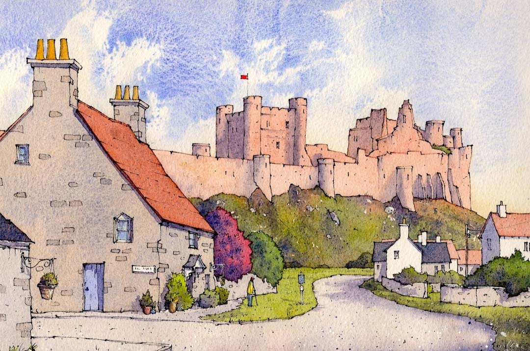 Bamburgh Castle A5 Mounted Print - Matty Burnham - Just Makers Matty Burnham