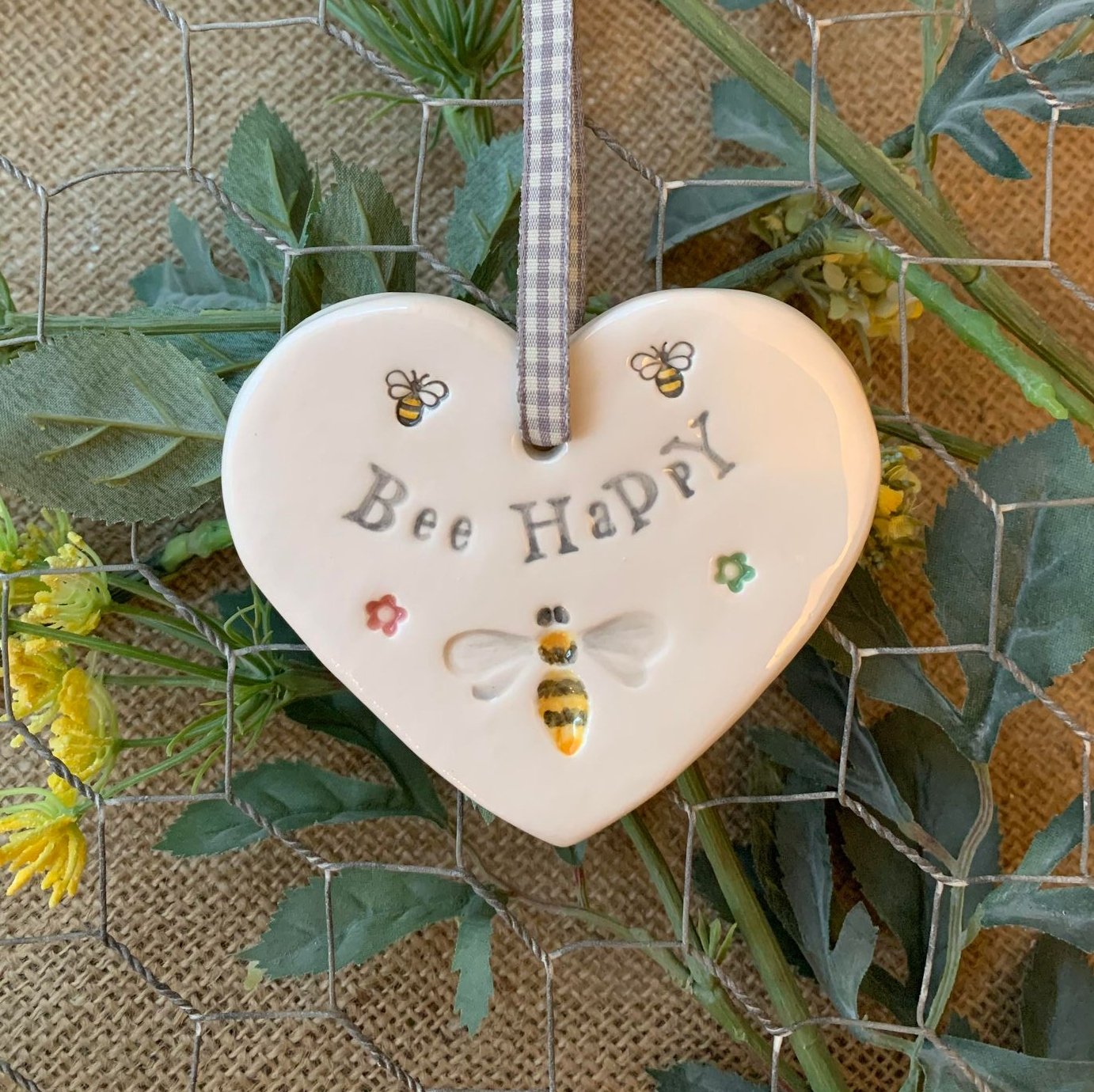 Bee Happy Ornament_Jamali Annay Designs_Just Makers