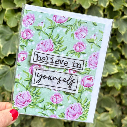Believe in Yourself Greeting Card - Chloe Reanne Embroidery_Just Makers