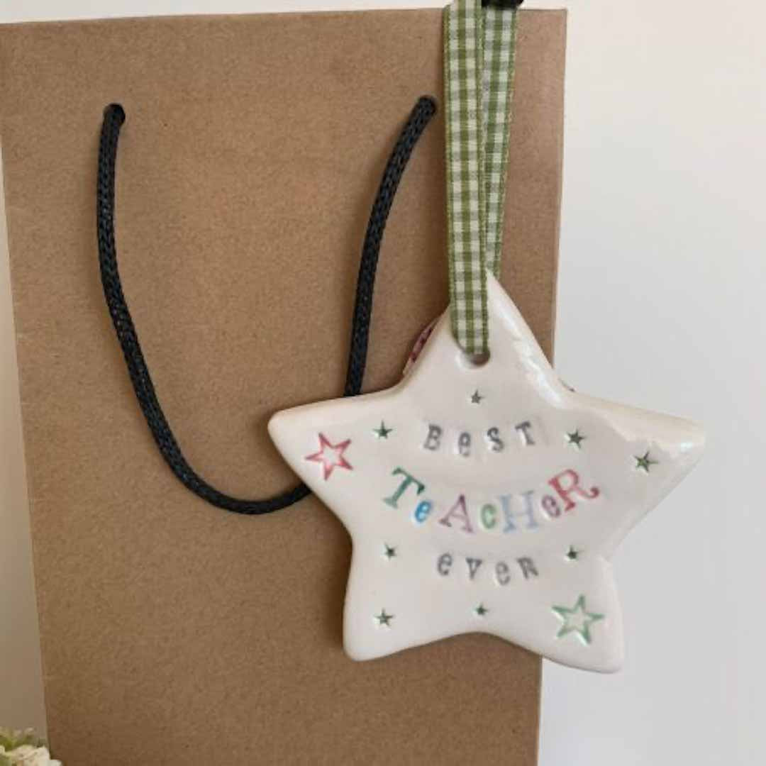 Best Teacher Ever Star - Jamali Annay Designs_Just Makers