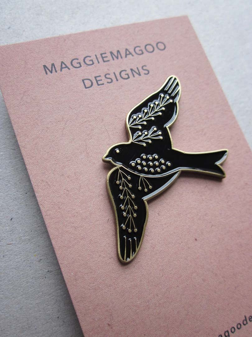 Bird Pin Maggie Magoo Designs - Just Makers Maggie Magoo Designs