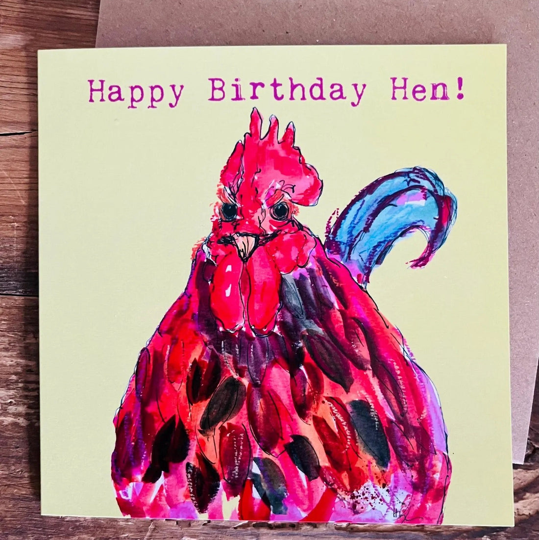 Birthday Hen Card - The Proverbial Hare_Just Makers