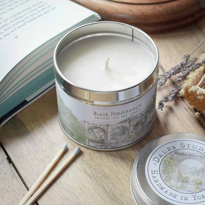 Black Pomegranate Natural Soy Candle - Dales Studios Co_Just Makers