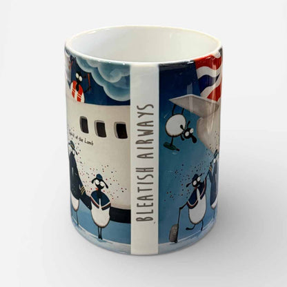 Bleatish Airways Ceramic Mug - Mervyn Tay Art_Just Makers