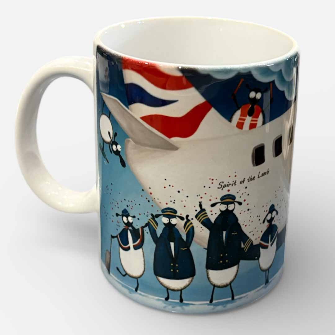 Bleatish Airways Ceramic Mug - Mervyn Tay Art_Just Makers