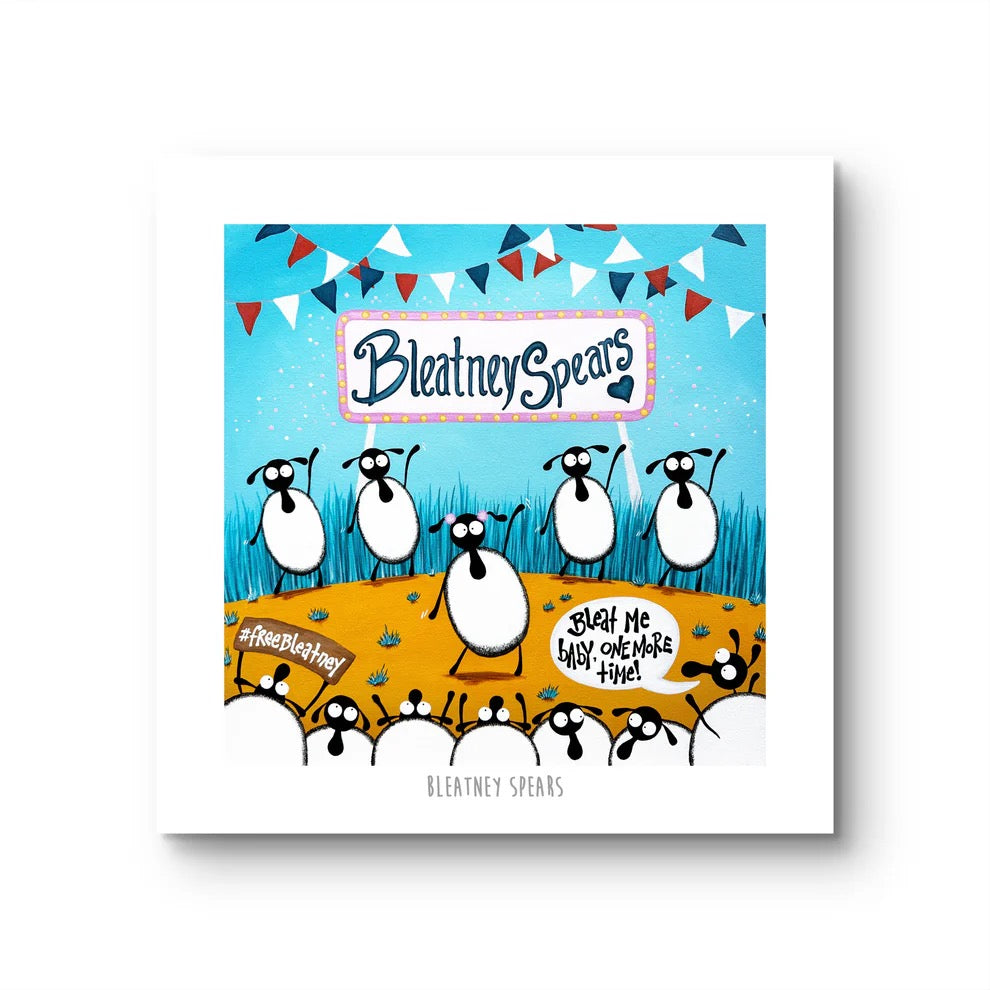 Bleatney Spears 10&quot; Print - Mervyn Tay Art_Just Makers