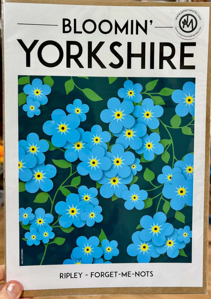 Bloomin Yorkshire Ripley Forget-Me-Nots Print - JAM Artworks_Just Makers