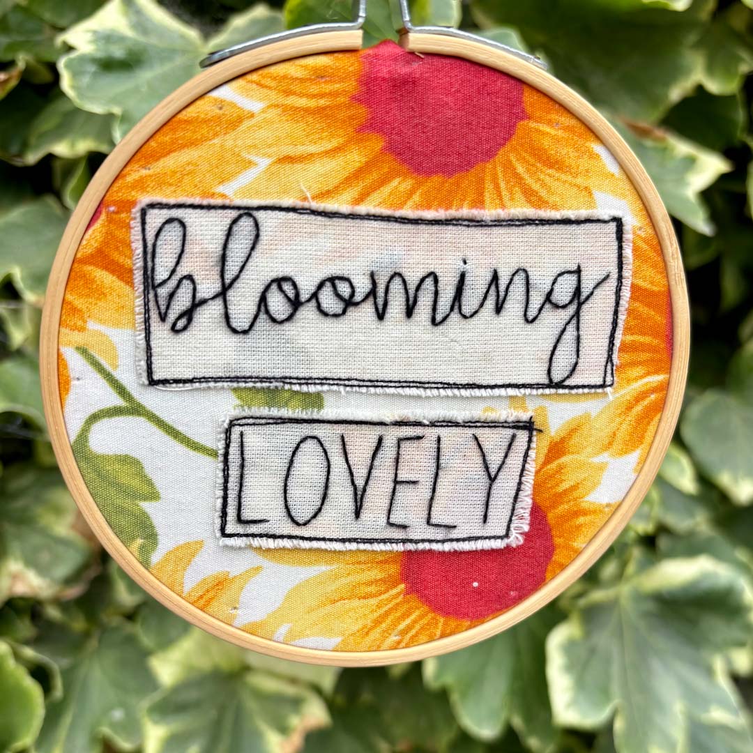 Blooming Lovely Embroidery Hoop by Chloe Reanne Embroidery_Just Makers