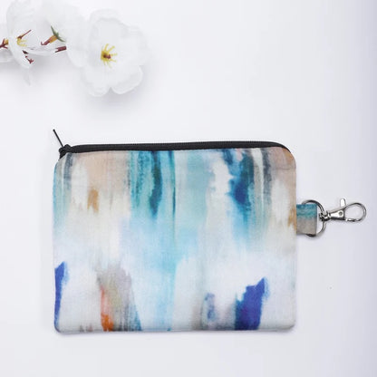 Blue Abstract Silk Pouch  - Pattern Passion_Just Makers