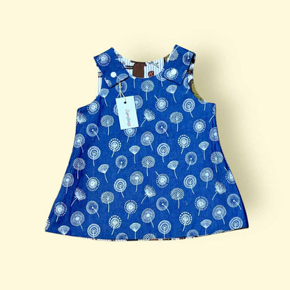 Blue Animal Reversible Dress 6-12 Months - Jumplings Clothes_Just Makers