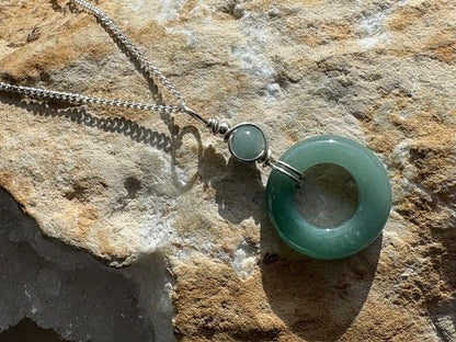 Blue Water Jade Sterling Silver Necklace - Hart, Body and Soul_Just Makers