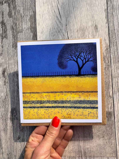 Blue and Yellow Greeting Card - Sarah Jane Nicholls - Just Makers Sarah Jane Nicholls