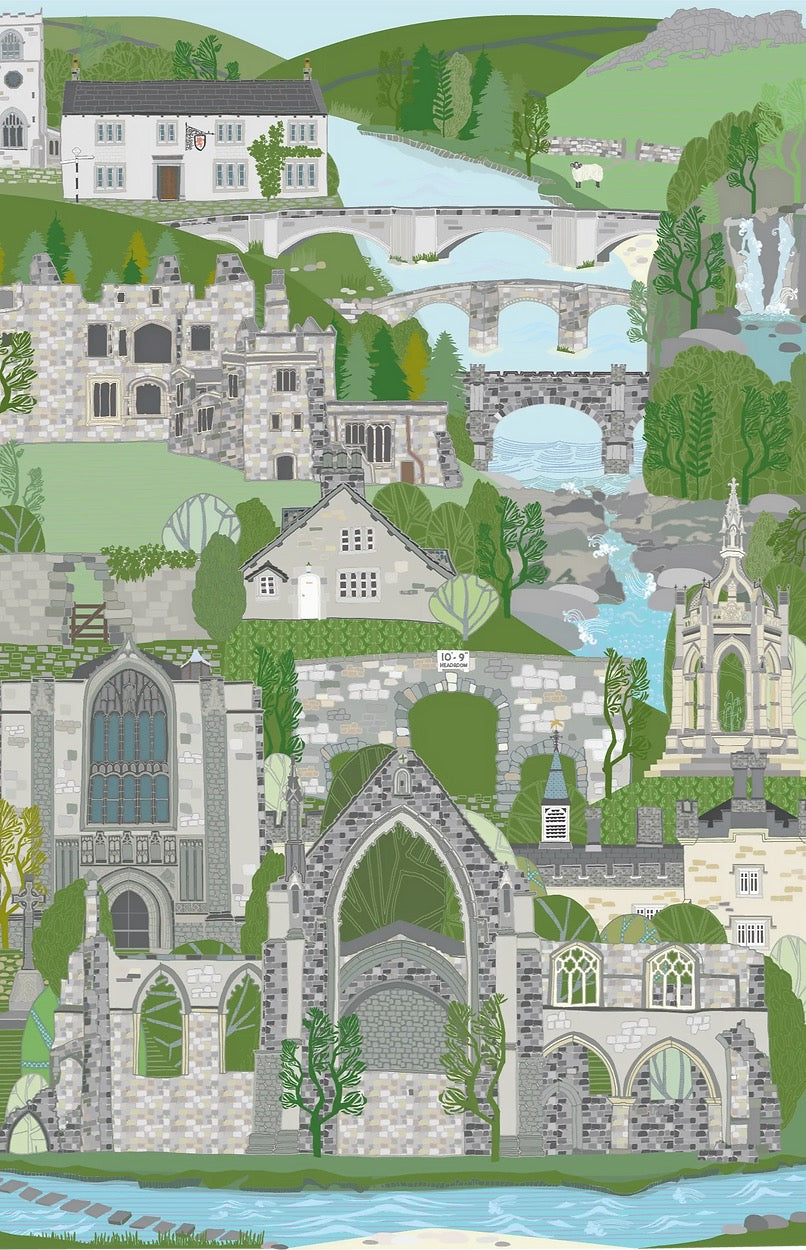 Bolton Abbey to Burnsall Mounted Print - Jane Gales_Just Makers