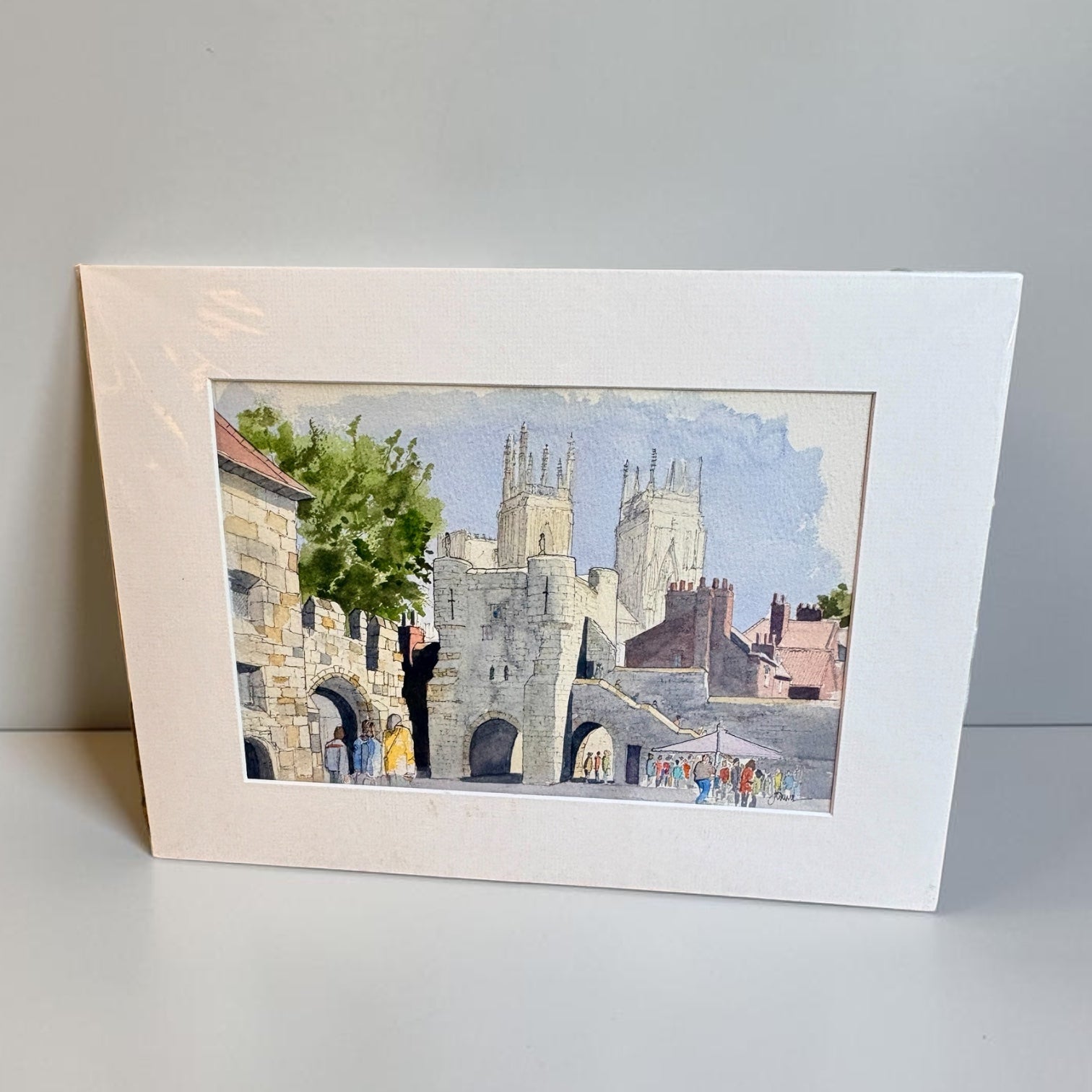 Bootham Bar, York Original Line and Watercolour Painting - John Harrison_Just Makers