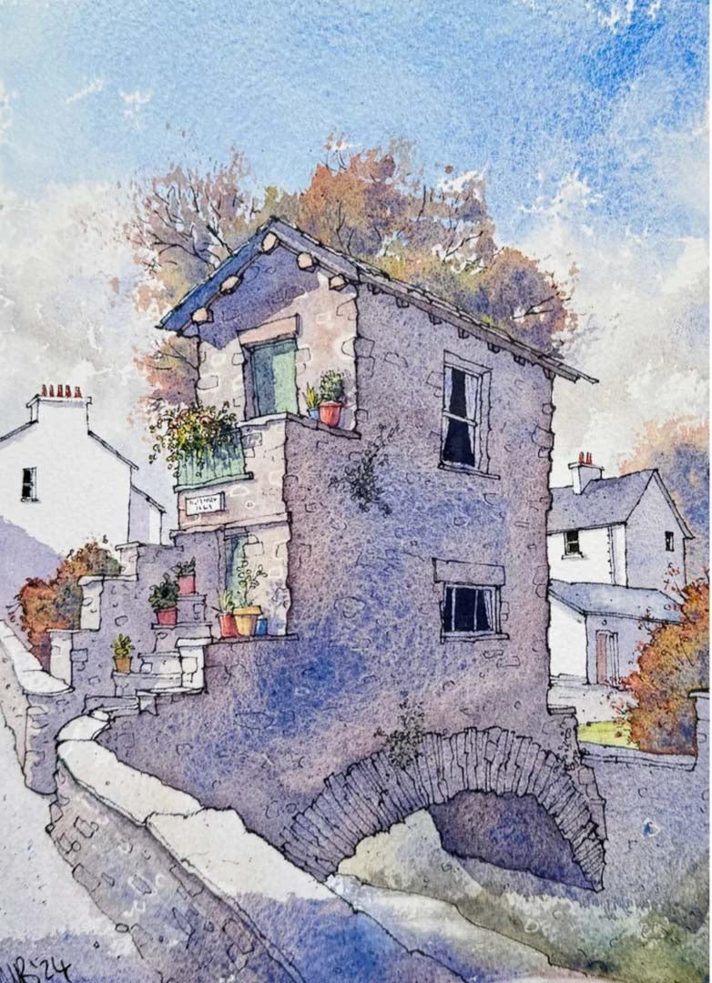 Bridge House, Ambleside Painting - Matty Burnham_Just Makers